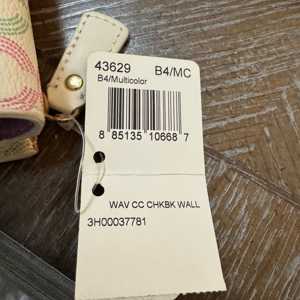 Coach Multicolor Circle Pattern Wallet With Checkbook Insert - Picture 13 of 13